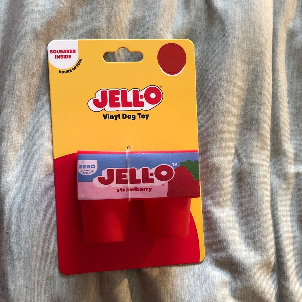 Jell-O Vinyl Dog Toy with Squeaker